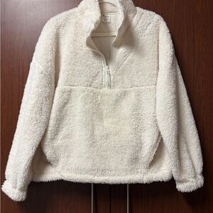 No Boundaries Off-White Teddy Jacket